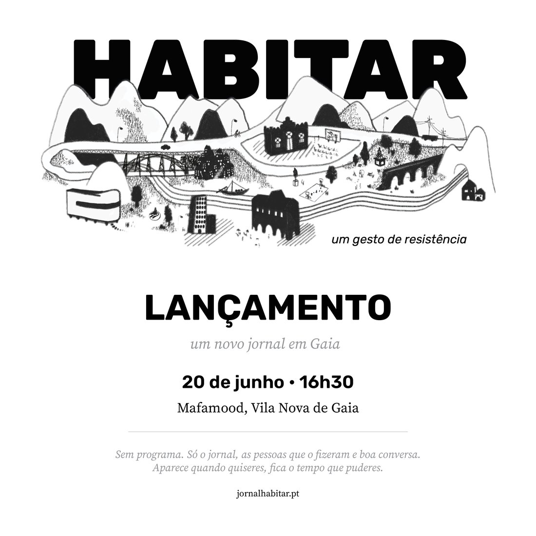 Cartaz do lançamento do Habitar